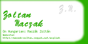 zoltan maczak business card